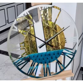   Часа - Сребърен стенен часовник Галакор 60 см