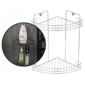    Хромиран ъглов рафт за баня за душ