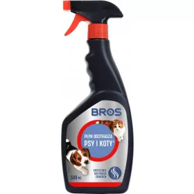    Течен репелент за кучета и котки Bros 500 ml + FOIL MASTER HDPE ръкавици за еднократна употреба 2 бр/чифт
