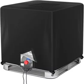   Резервоар за събиране на дъждовна вода - Резервоар за дъждовна вода 1000 л 116 х 120 см черен