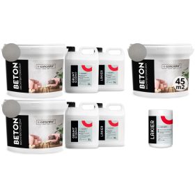   Архитектурен бетонов комплект E-concreto, 45 кг, сив