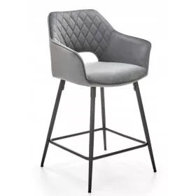    Табуретка Halmar, нюанси на сивото, 96 см, дамаска