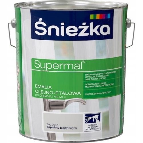 Емайл Śnieżka Supermal сив 10 л