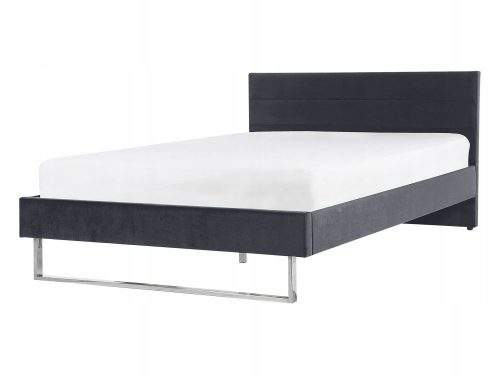  Тапицирано двойно легло Beliani 140x200 нюанса сиво