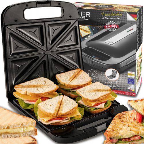  Тостер Adler AD 3055 черен 2000 W + Гаранционна карта на продукта