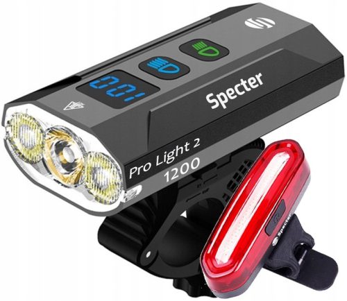  Велосипедна лампа Spectre ProLight2 1200 lm USB + велосипедна лампа Spectre YQ-Y19 120 lm батерия