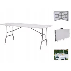   Градинска маса, фотьойл - Правоъгълна маса Namaxa CS-180-BIA, бяла