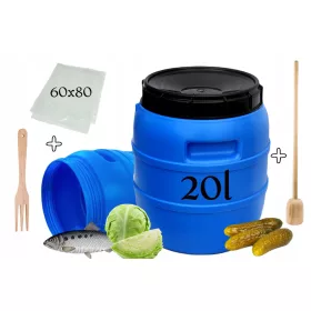    Пластмасова бъчва за туршия на зеле 20л сертифицирана