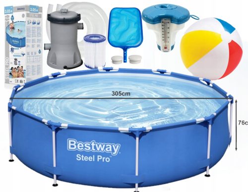 Басейн Bestway с кръгла конструкция 305 х 76 см