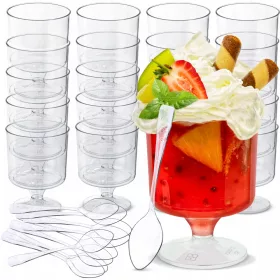   Съдове за еднократна употреба - КРЪГЛИ ЧАШИ И ЧАШИ ДЕГУСТАЦИЯ НА ДЕСЕРТ