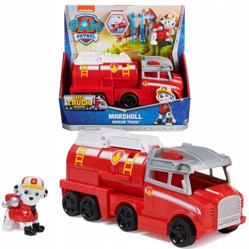  Превозно средство Spin Master Paw Patrol Big Truck Pups Marshall, червено
