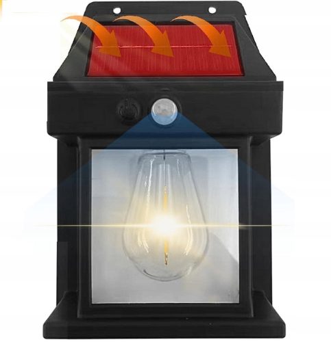 Градинска стенна лампа - Q-LIGHT градинска стенна лампа черна, вграден 3 W LED източник