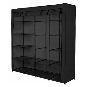    Гардероб Gockowiak Olena 165 x 170 x 45 см черен