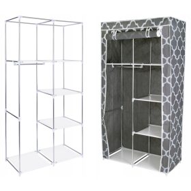    Гардероб Gockowiak 5902340316122 90 x 170 x 45 см нюанси на сивото