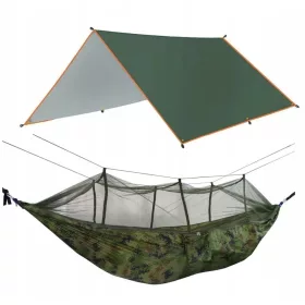   Хамак - K&M хамак без щанга нюанси на зелено 200 кг 260 х 140