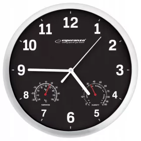    Стенен часовник Esperanza LYON EHC016K черен