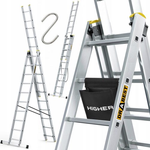 Стълба Drabest 6,31 м алуминий 3 х 10 до 150 кг
