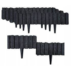   Кантове за градината - Пластмасов градински кант Bradas 250 см х 12,5 см черен