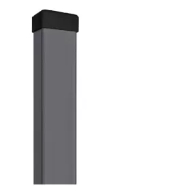   Сребърен стоманен кол за ограда 60x40x230 см антрацит