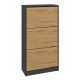  Шкаф за обувки TopEshop със седалка 60 x 116 x 28 см антрацит, занаятчийски дъб