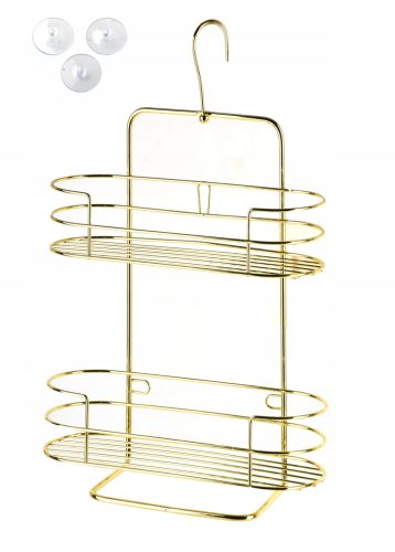  Златна висяща етажерка за баня 25x9,5xh33см
