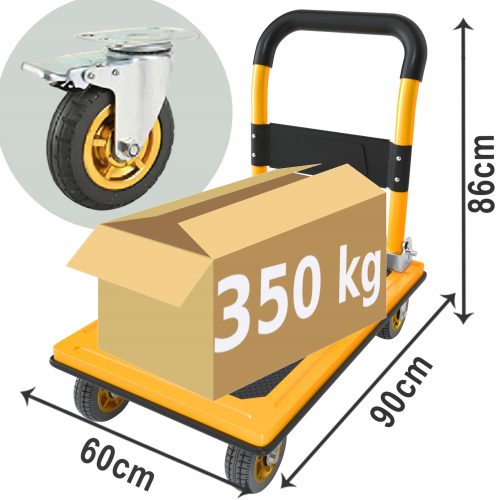 СКЛАДОВА ПЛАТФОРМА КОЛИЧКА СЪС СПИРАЧКА - 350 кг