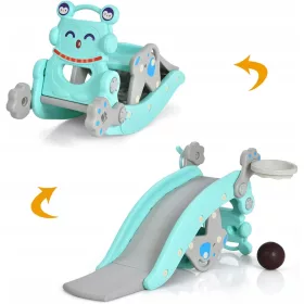   Детска площадка 4в1 (зелен пингвин)