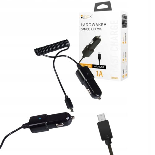  Зарядно за кола 2.1A 5V micro USB + USB черно LIBOX LB0086