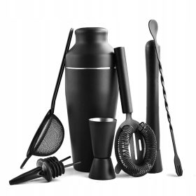   Комплект миксери от 8 бр. Матово черен от неръждаема стомана