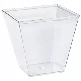   Съдове за еднократна употреба - ЧАША КВАДРАТНА ПИРАМИДА 120МЛ ЗА ДЕСЕРТИ Х50