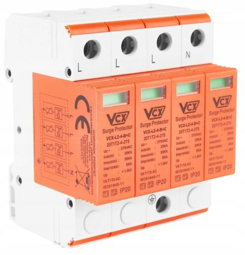 VCX ограничител на пренапрежение 275 V IP20 0 A