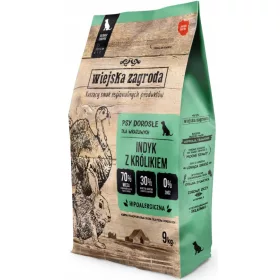    Суха храна Wiejska Zagroda пуйка със заек 9 кг