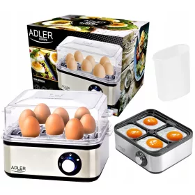    Уред за готвене на яйца Adler AD4486 сребрист/сив