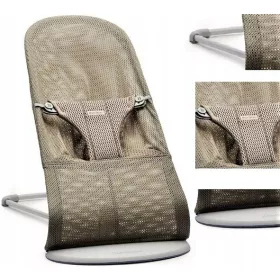    BabyBjörn BLISS MESH Grey Beige bouncer x 12 x 93 cm + мокри кърпички Septona Baby Dermasoft Family Chamomile 1 x 12 бр.