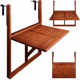   Градинска маса - Маса Deuba, правоъгълно дърво, 65 x 45 x 87 см