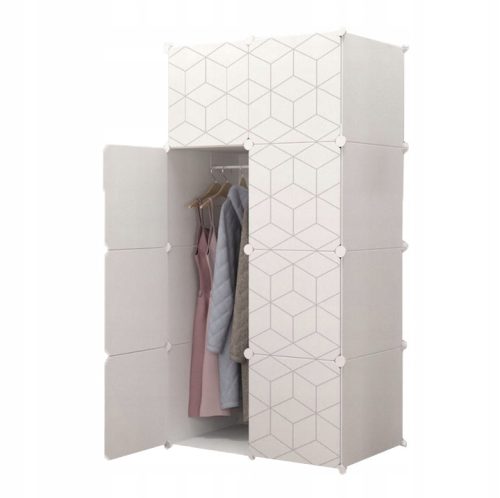  Гардероб GEOMETRIC E2E 75 x 147 x 47 см бял