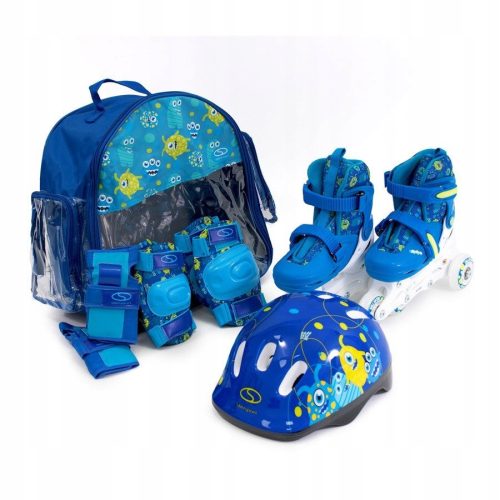  Комплект ролери SMJ Sport Combo Monster, размери 30-33, сини