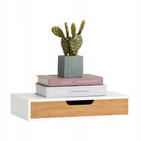  SoBuy МДФ рафт 40 х 24 см бял