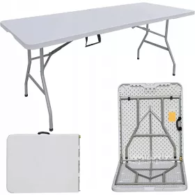   Градинска маса - Маса 4s5u6tjryd пластмасова правоъгълна 180 x 74 x 74 cm