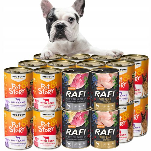  RAFI PETSTORY Микс от вкусове 70% месо СЕТ 24x400гр.