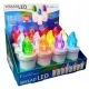 Комплект от 12 LED вложки за свещи - различни цветове и дълъг живот