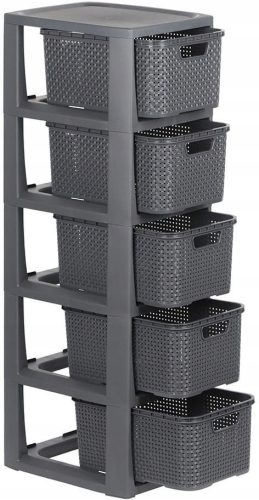  Рафт за баня BranQ антрацит 29,5 x 24 x 80 см