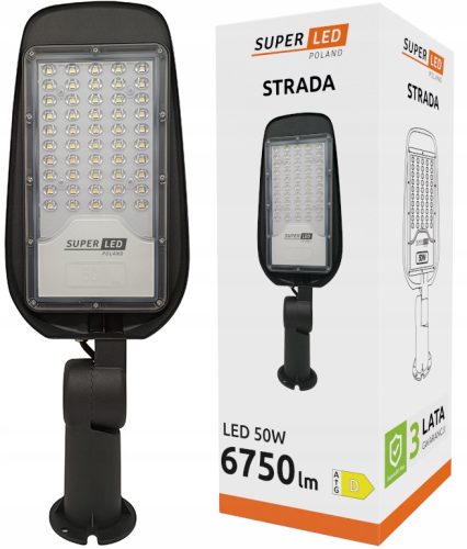  SuperLED улична лампа 50 W 6750 lm захранвана от мрежата