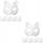 Котешка маска за лице Halloween Masks Fox Base 10 бр