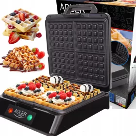    ГОФЕТНИЦА ADLER AD3036 МОЩНА 1500W 4 ВАФЛИ