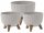 2× Lamela Roma Jumper taupe саксия 24x15 cm + Lamela саксия 29 cm x 29 x 18 cm диаметър 29 cm пластмасови нюанси на кафяво и бежово