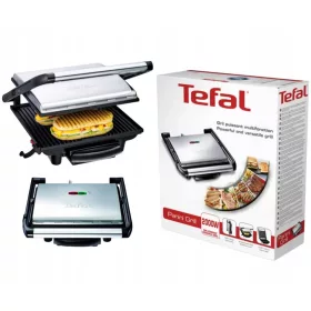   Електрическа скара - Tefal GC712D12 сгъваема електрическа скара сребристо/сива 2000 W
