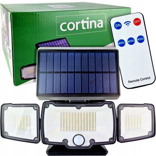  Улична лампа Cortina 2.5 W 500 lm, захранвана от батерии, соларна