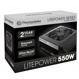   Захранване THERMALTAKE Litepower II Black 550W (активен PFC, 2xPEG, 120 мм, единична релса)