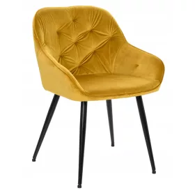    Стол ExitoDesign, кадифе, нюанси на жълто, 1 бр.